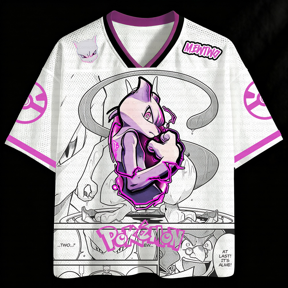 Unisex Anime Retro Mesh Sports Jersey T-Shirt