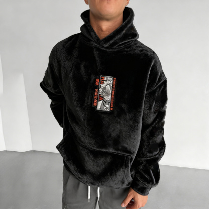 Demon Slayer Color Blocked Plush Hoodie