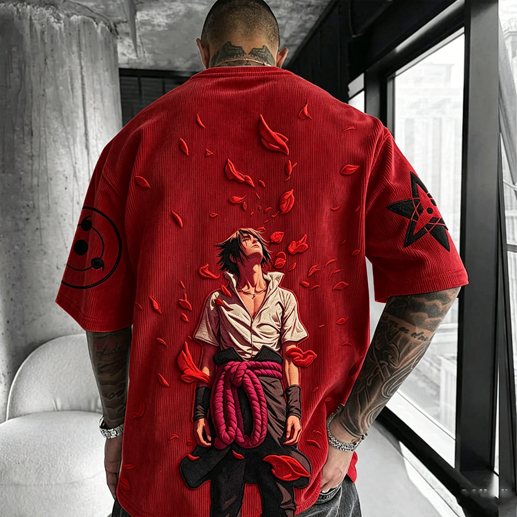 Naruto Anime Vintage Corduroy T-Shirt
