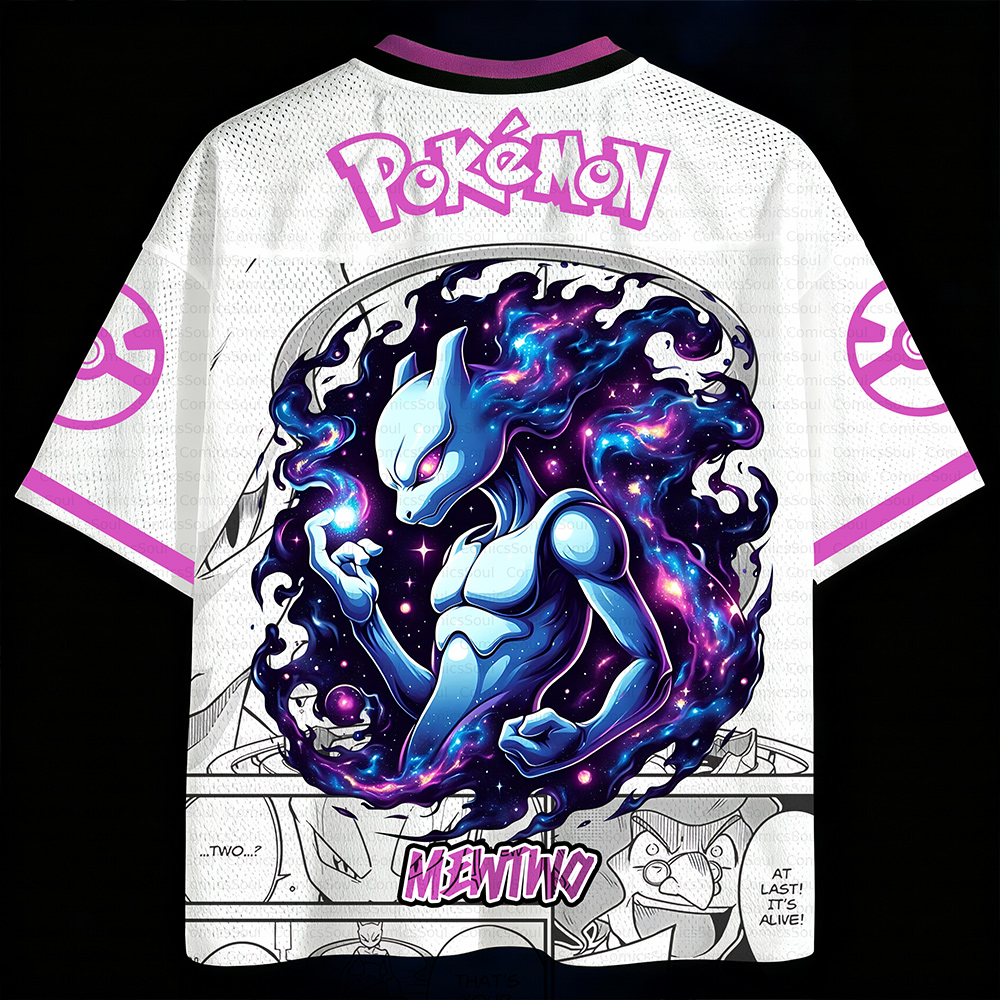 Unisex Anime Retro Mesh Sports Jersey T-Shirt