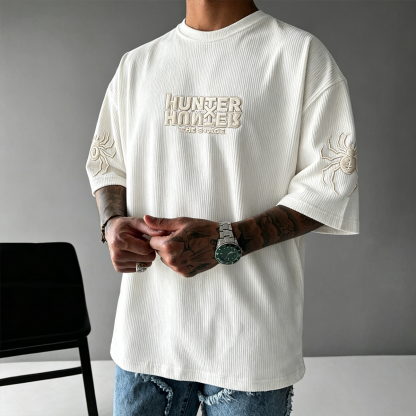 Hunter × Hunter Anime-Inspired Vintage Waffle Knit T-Shirt
