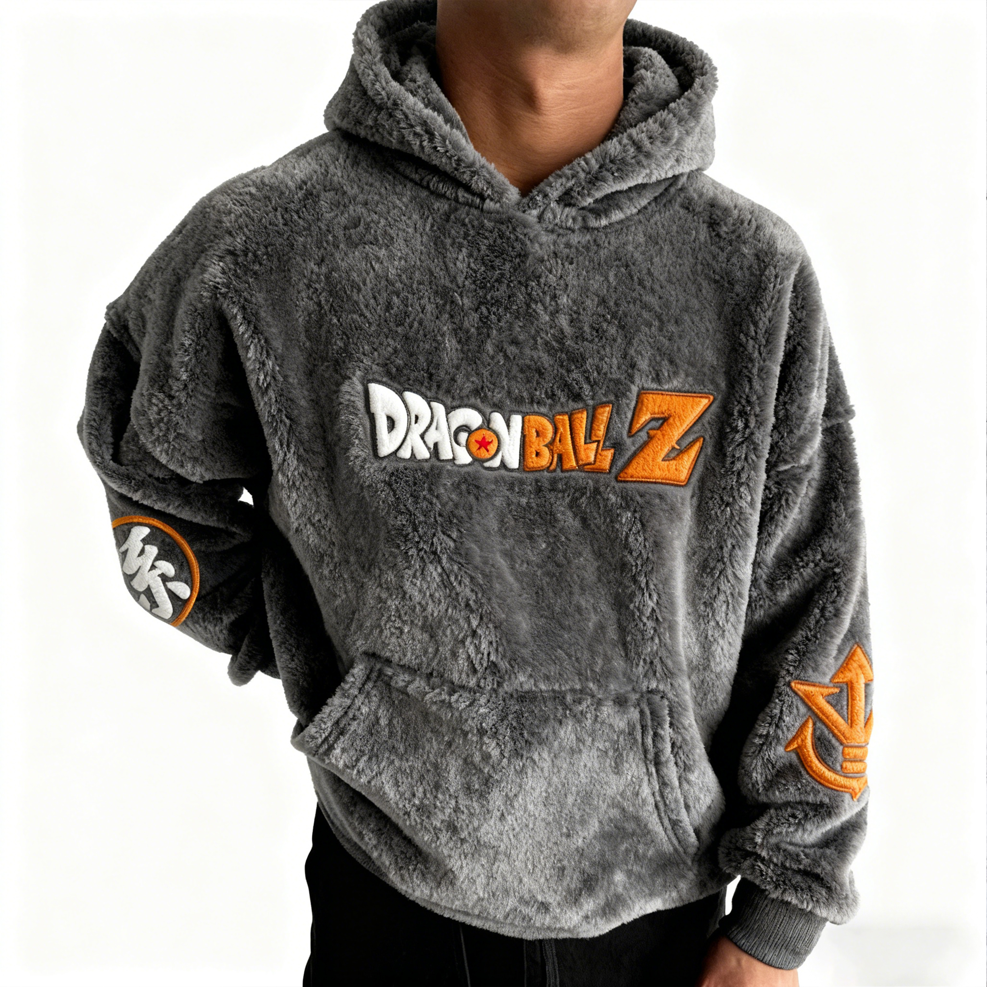 Dragon Ball Color Blocked Plush Hoodie