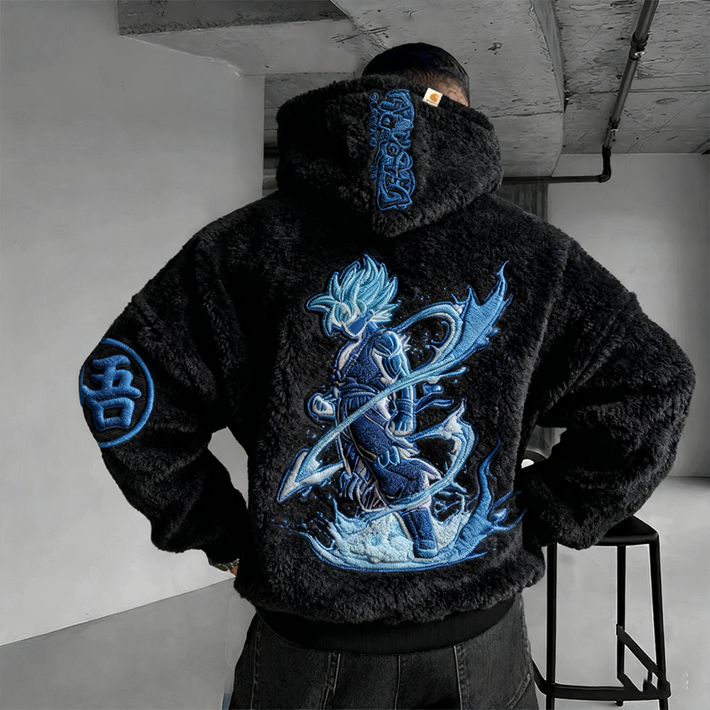 Dragon Ball Color Blocked Plush Hoodie