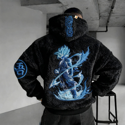 Dragon Ball Color Blocked Plush Hoodie