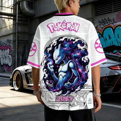 Unisex Anime Retro Mesh Sports Jersey T-Shirt