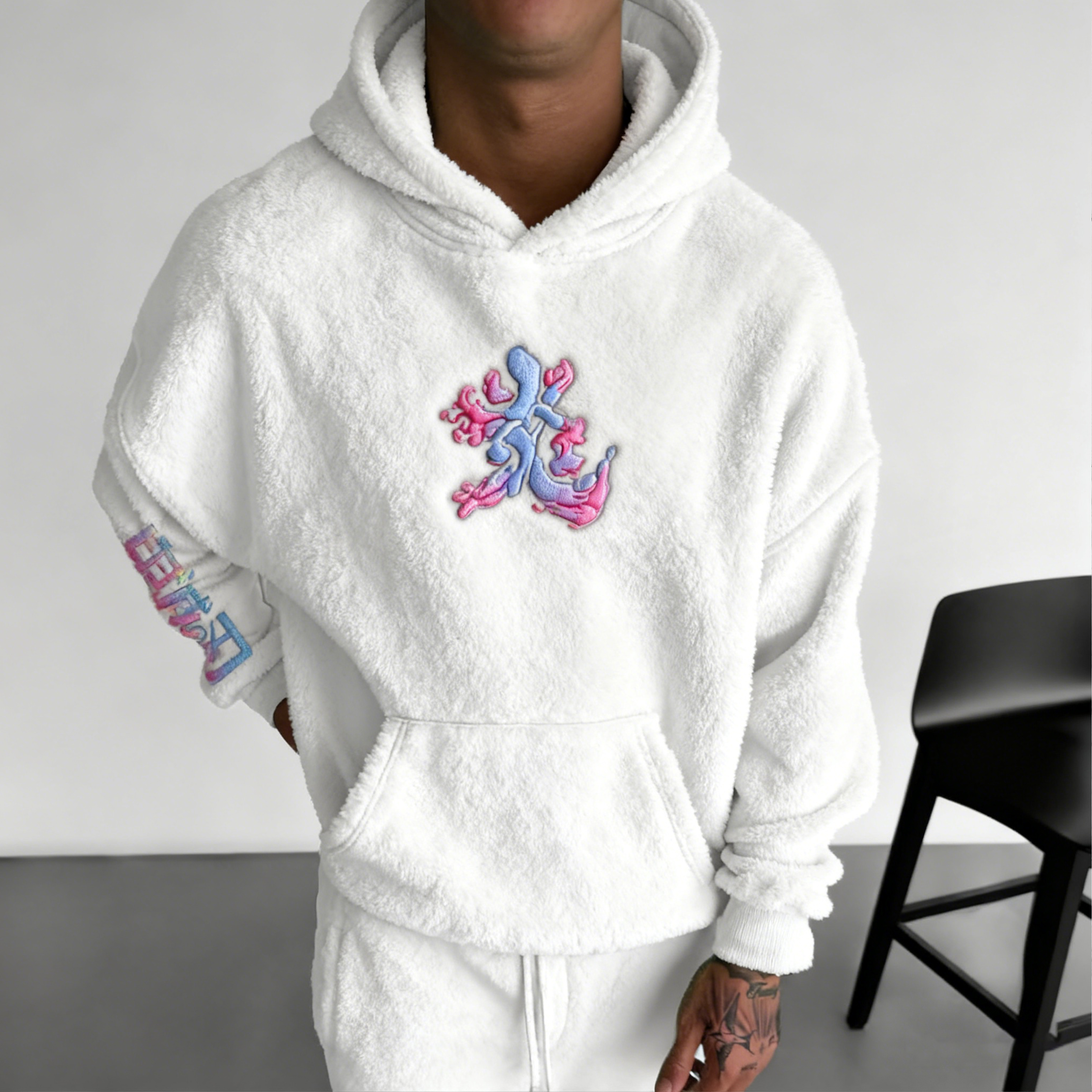 Demon Slayer Color Blocked Plush Hoodie