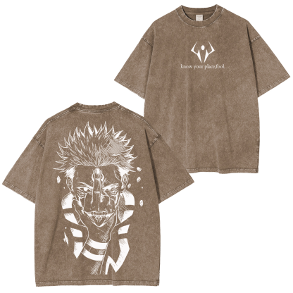Jujutsu Kaisen :Ryomen Sukuna Vintage washed T-shirt/Crewneck/Hoodie
