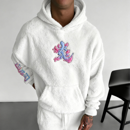 Demon Slayer Color Blocked Plush Hoodie