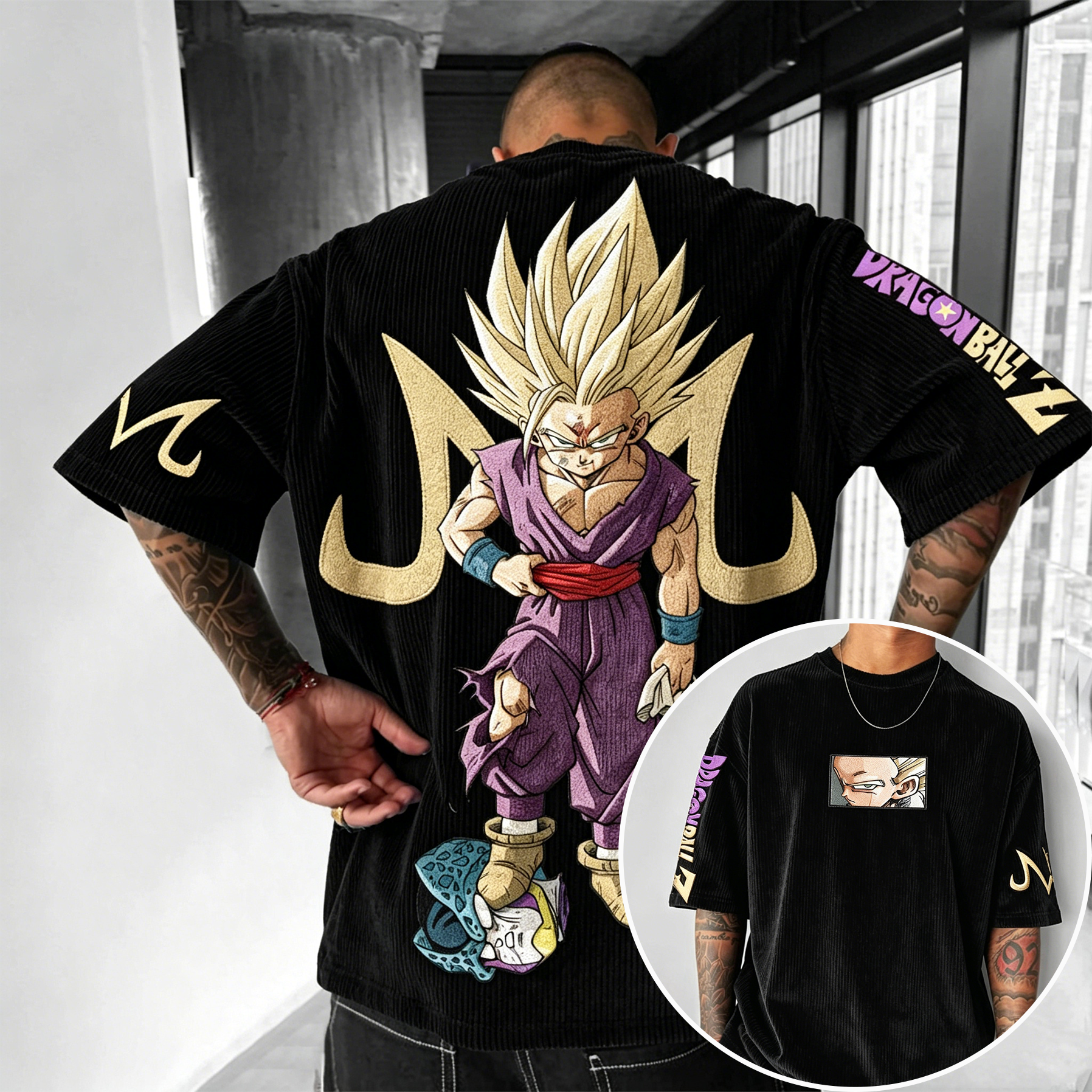  Dragon Ball Z Anime Vintage Corduroy T-Shirt