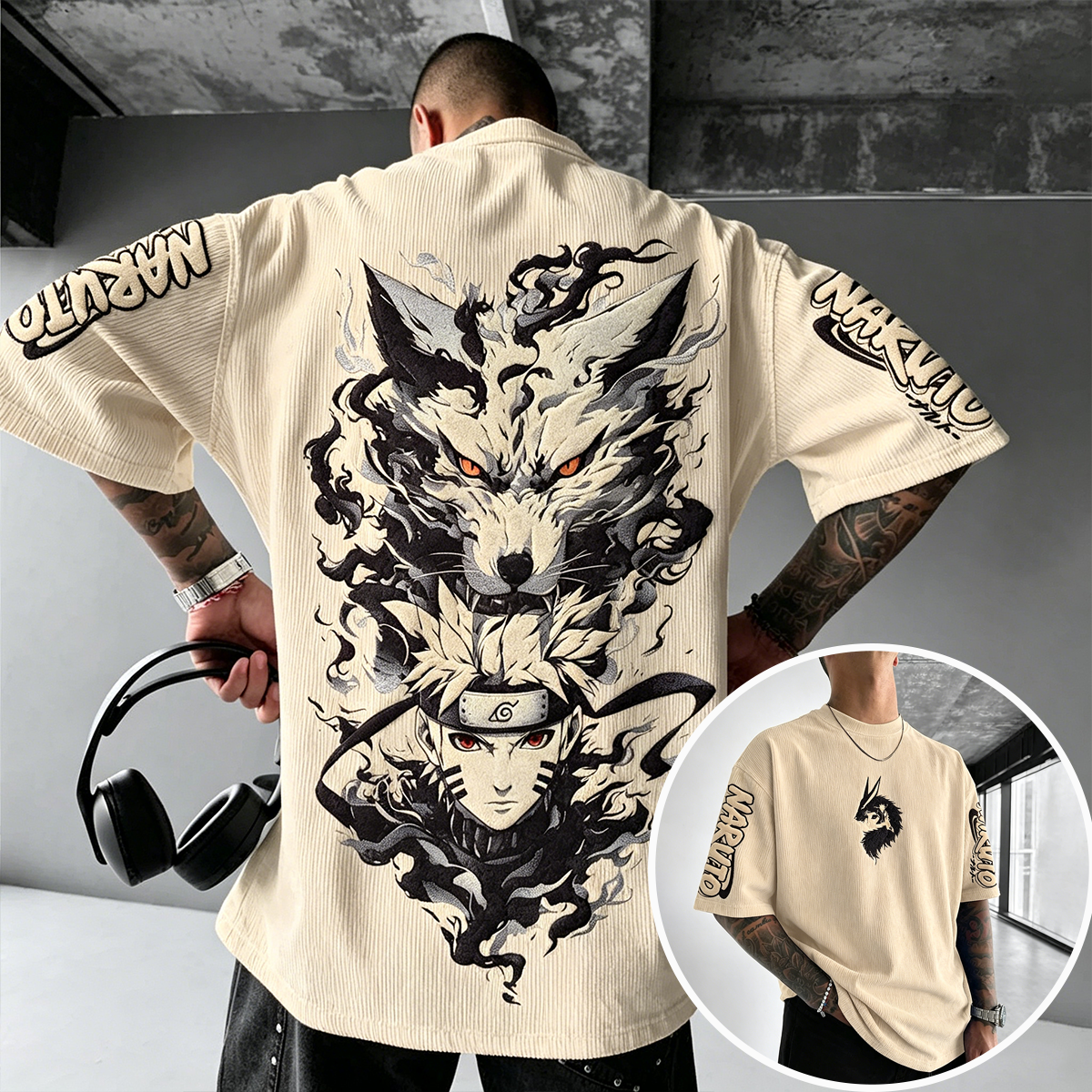 Naruto Vintage Corduroy T-Shirt