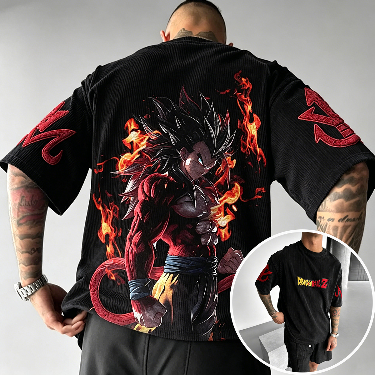 Dragon Ball Anime Vintage Waffle Knit T-Shirt