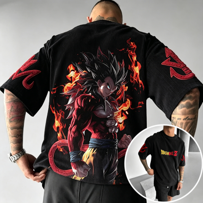 Dragon Ball Anime Vintage Waffle Knit T-Shirt
