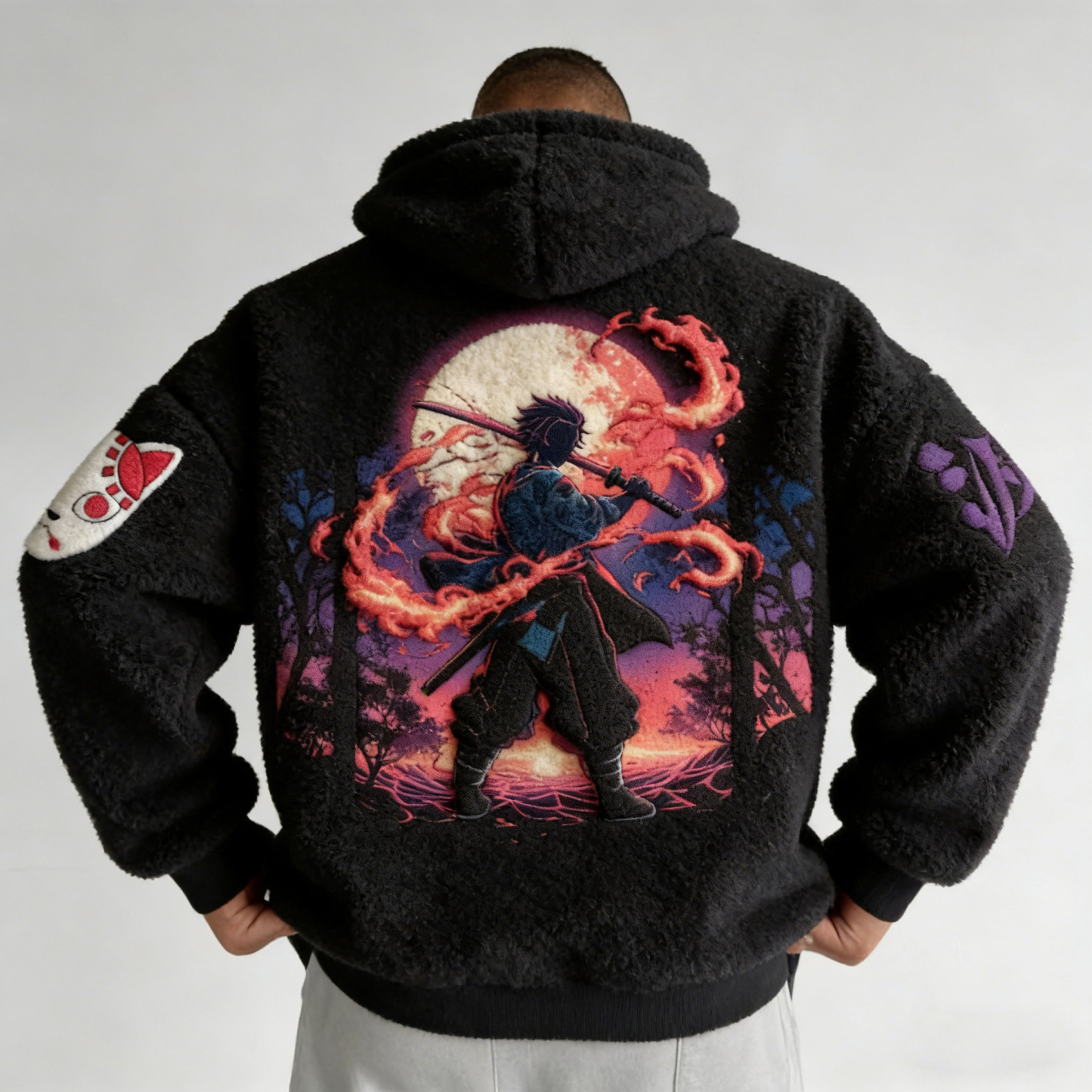 Unisex Demon Slayer Sherpa Hoodie