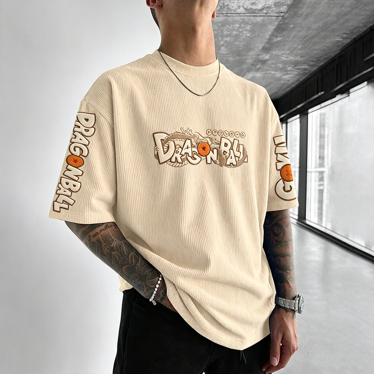Dragon Ball Anime Vintage Waffle Knit T-Shirt