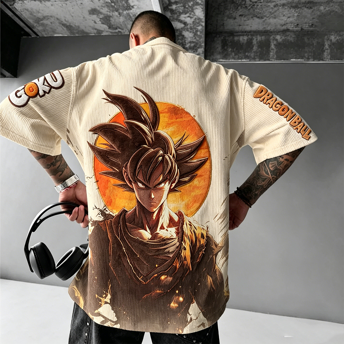 Dragon Ball Anime Vintage Waffle Knit T-Shirt