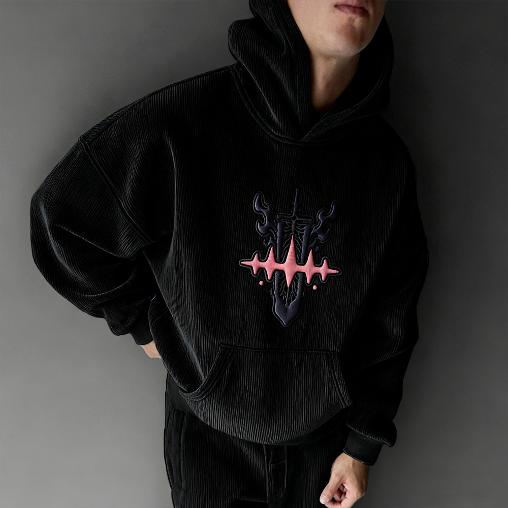 Black Clover Color Blocked Plush Hoodie