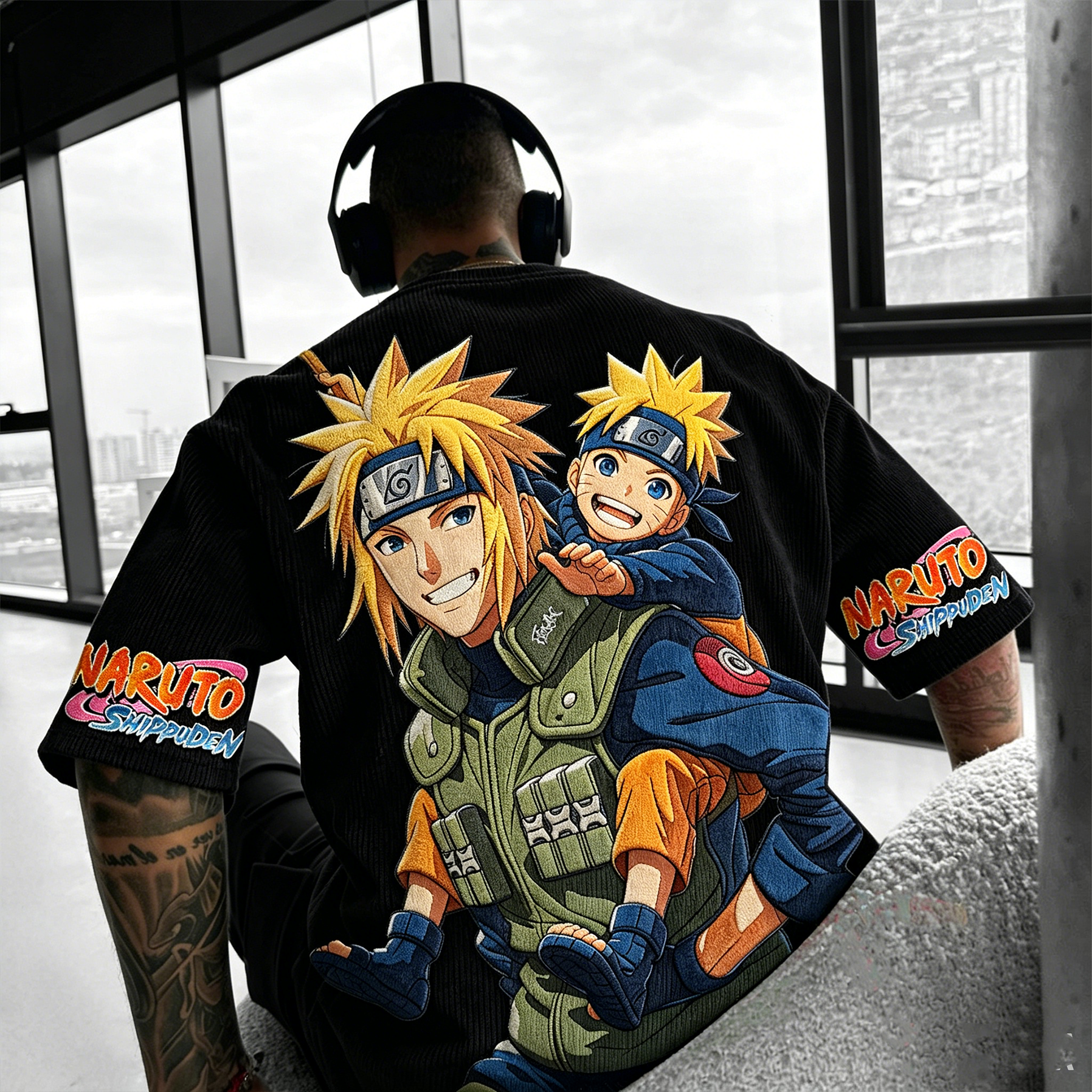 Naruto Anime Vintage Corduroy T-Shirt