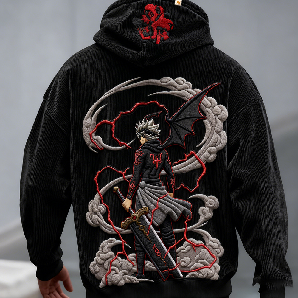 Black Clover Color Blocked Plush Hoodie