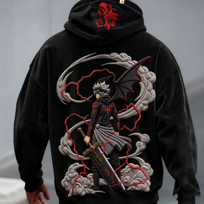 Black Clover Color Blocked Plush Hoodie