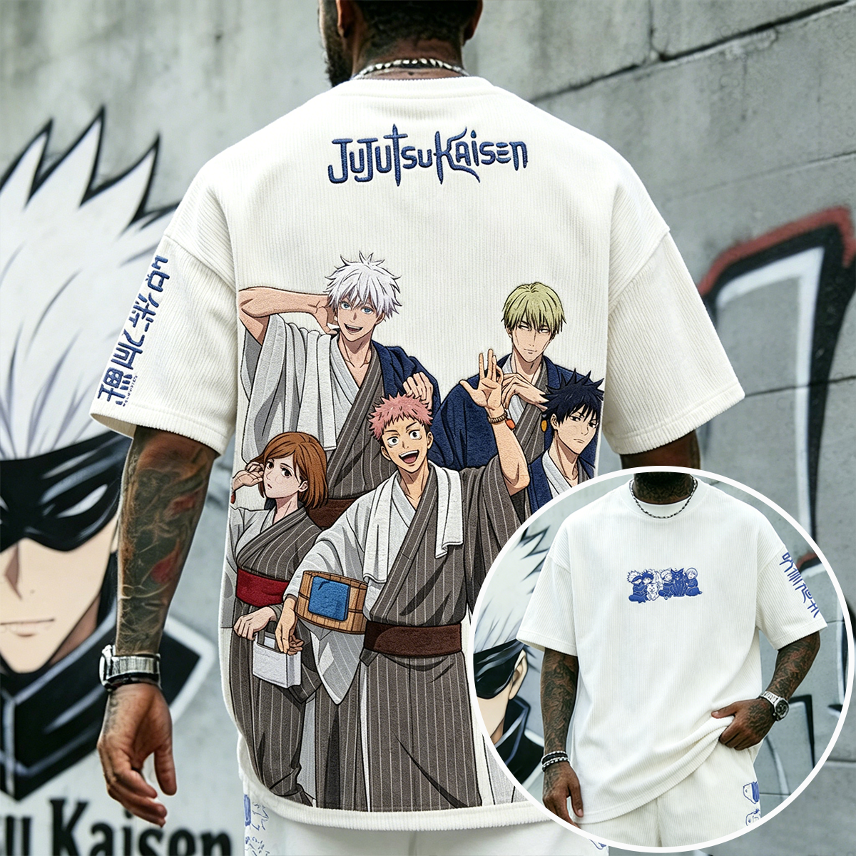 Jujutsu Kaisen Vintage Corduroy T-Shirt