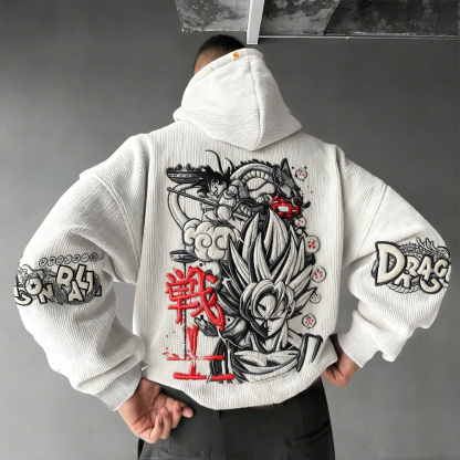 Dragon Ball Color Blocked Plush Hoodie