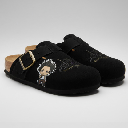Black Clover Anime Unisex Boston Soft Footbed Suede Leather