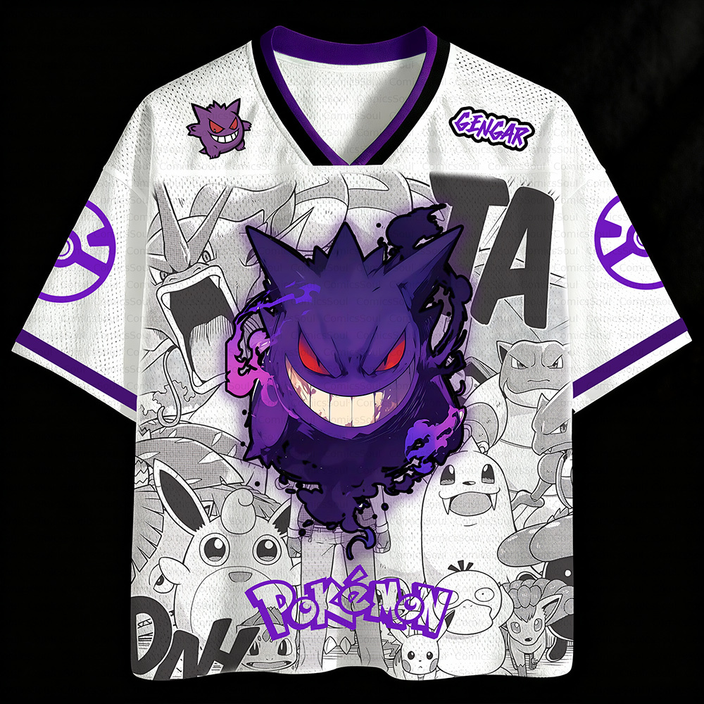 Unisex Anime Retro Mesh Sports Jersey T-Shirt