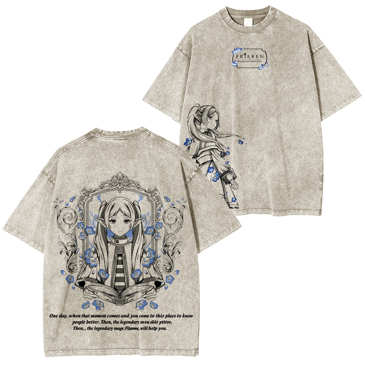 Frieren: Beyond Journey's End Vintage Washed T-shirt/Crewneck/Ho