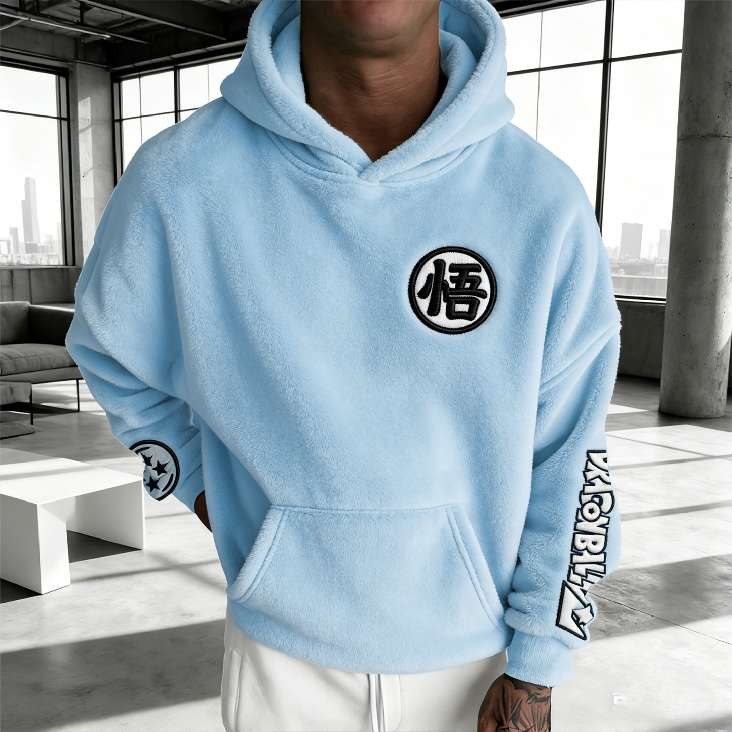 Unisex Anime Inspired Vintage Plush Hoodie