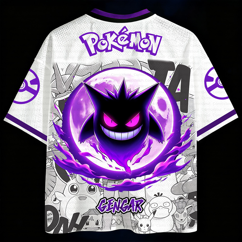 Unisex Anime Retro Mesh Sports Jersey T-Shirt