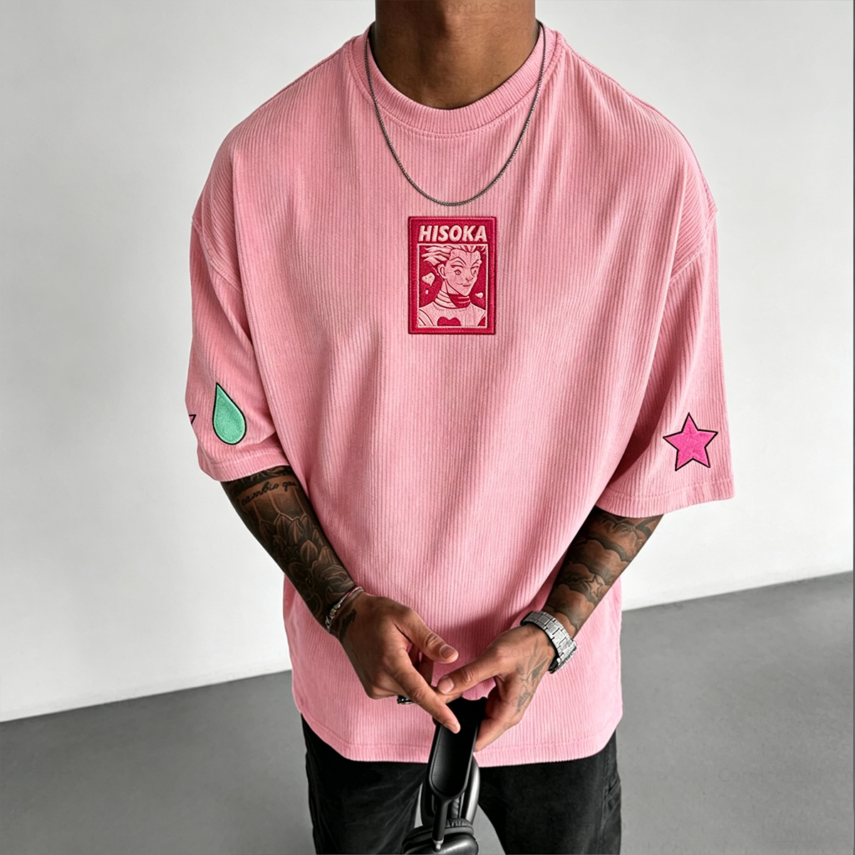 Hunter × Hunter Anime-Inspired Vintage Waffle Knit T-Shirt