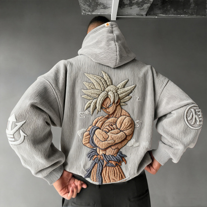 Dragon Ball Color Blocked Plush Hoodie