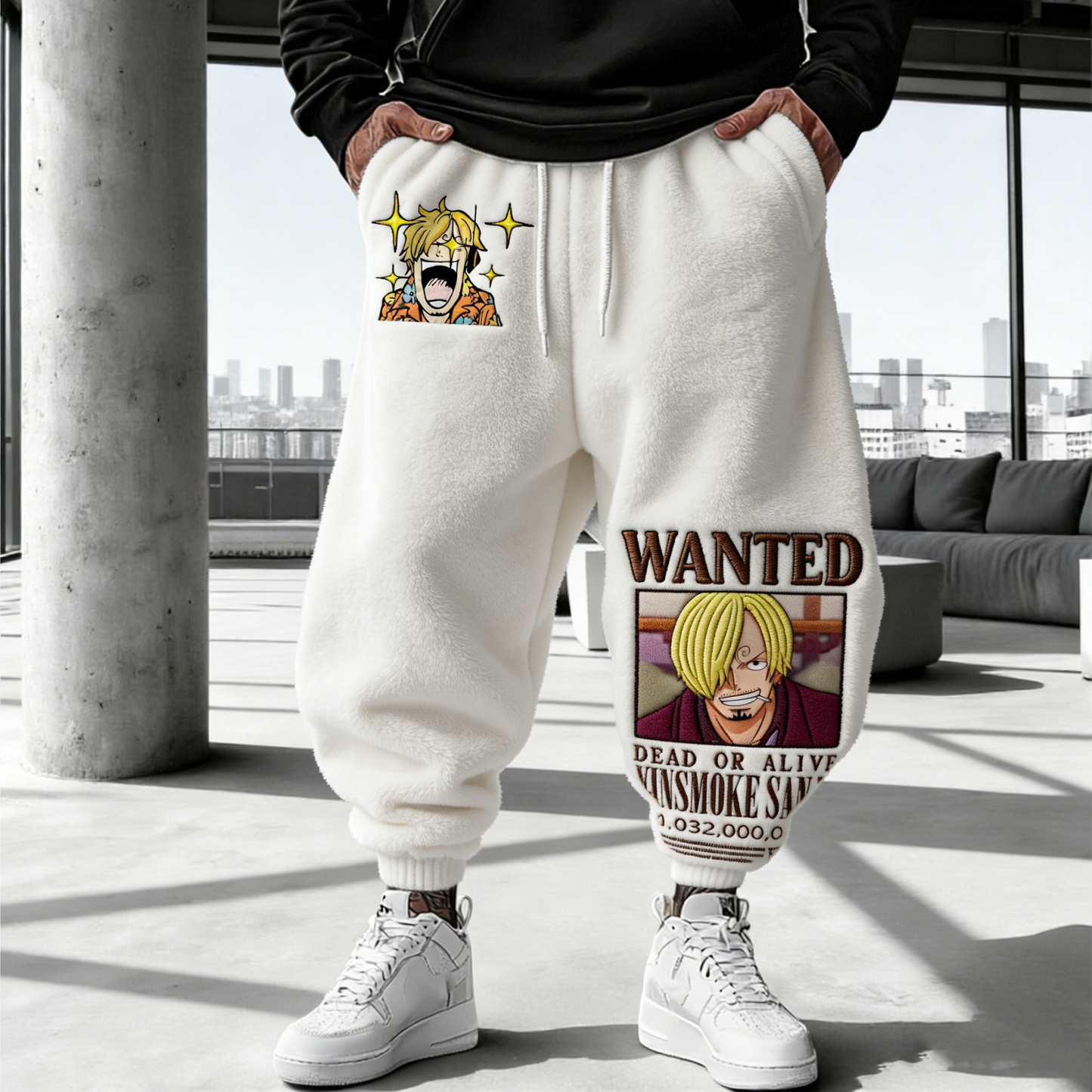 ONE PIECE: Sanji-blocked Plush Pants