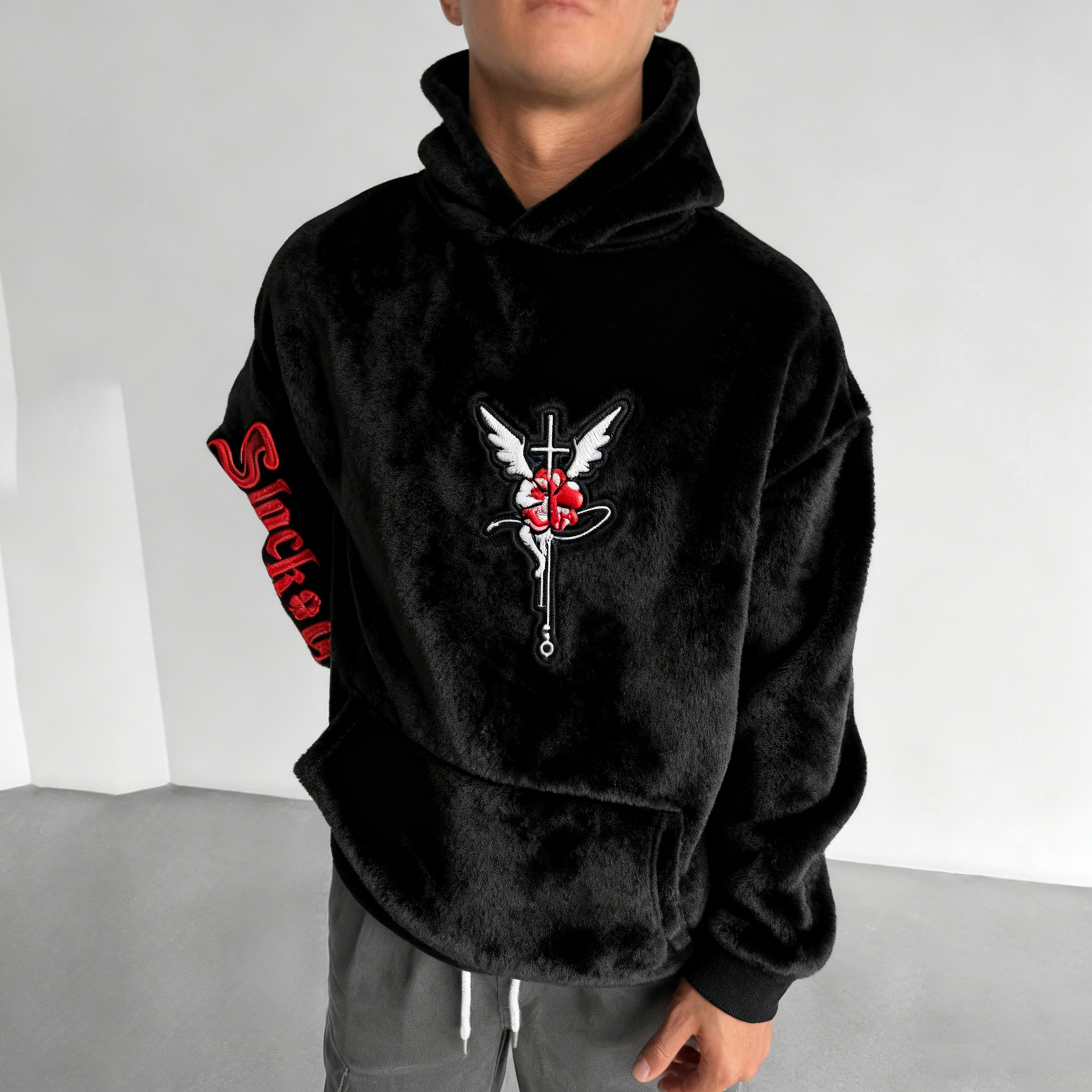 Black Clover Color Blocked Plush Hoodie