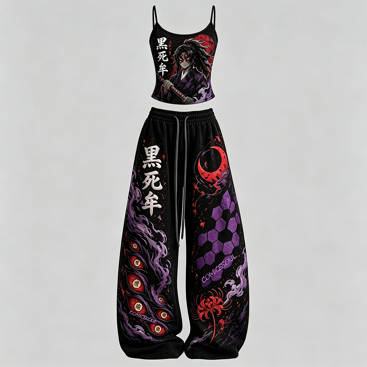Demon Slayer Top & Elasticated Trousers Two-Piece Set
