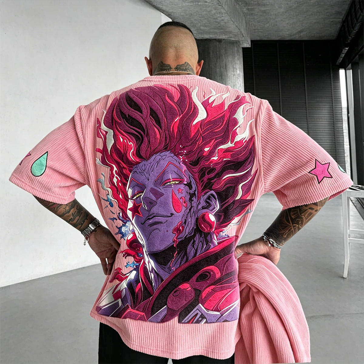 Hunter × Hunter Anime-Inspired Vintage Waffle Knit T-Shirt