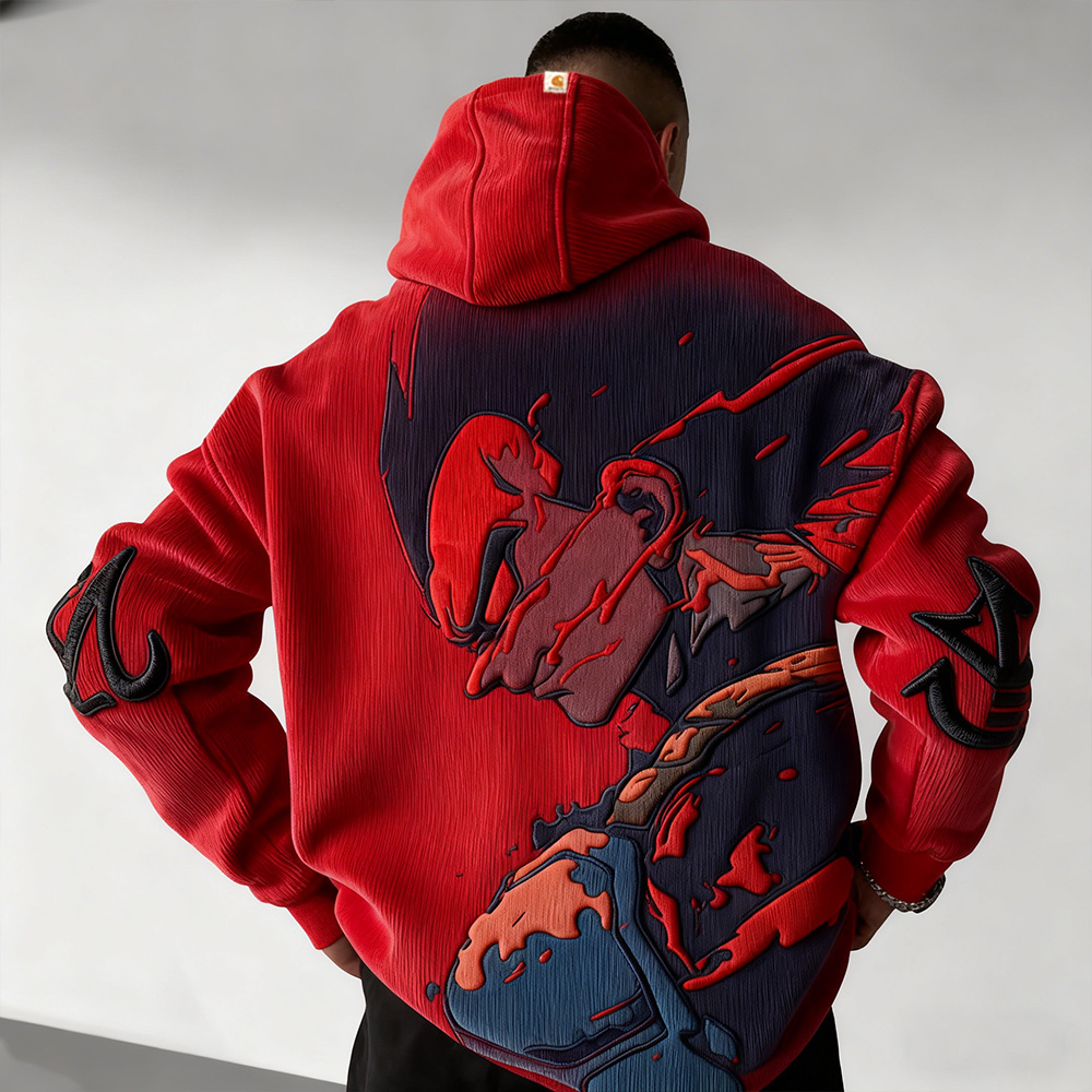 Dragon Ball Color Blocked Plush Hoodie