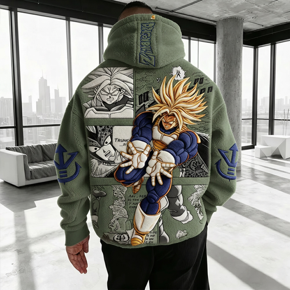 Dragon Ball Color Blocked Plush Hoodie