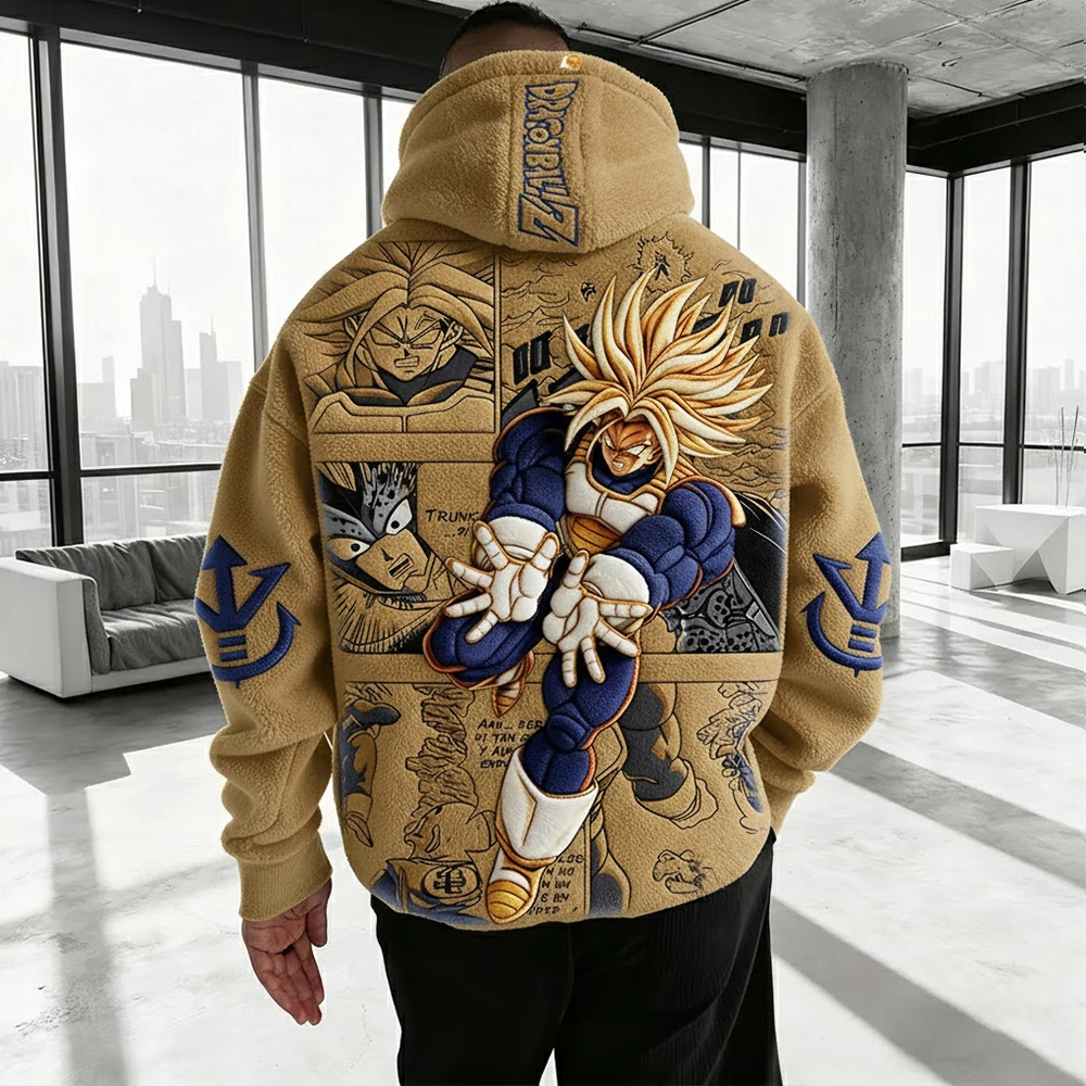 Dragon Ball Color Blocked Plush Hoodie
