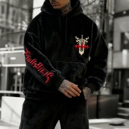 black clover Color Blocked Plush Hoodie