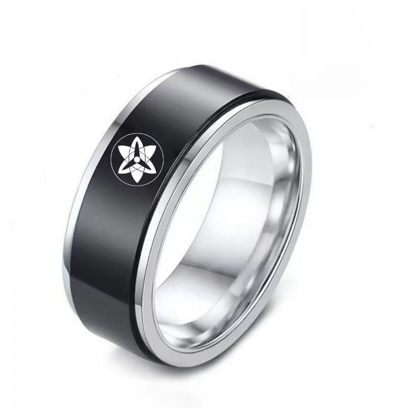 Naruto Sasuke Uchiha Sharingan Jewelry Set, Anime Bracelet & Ring Gift Box