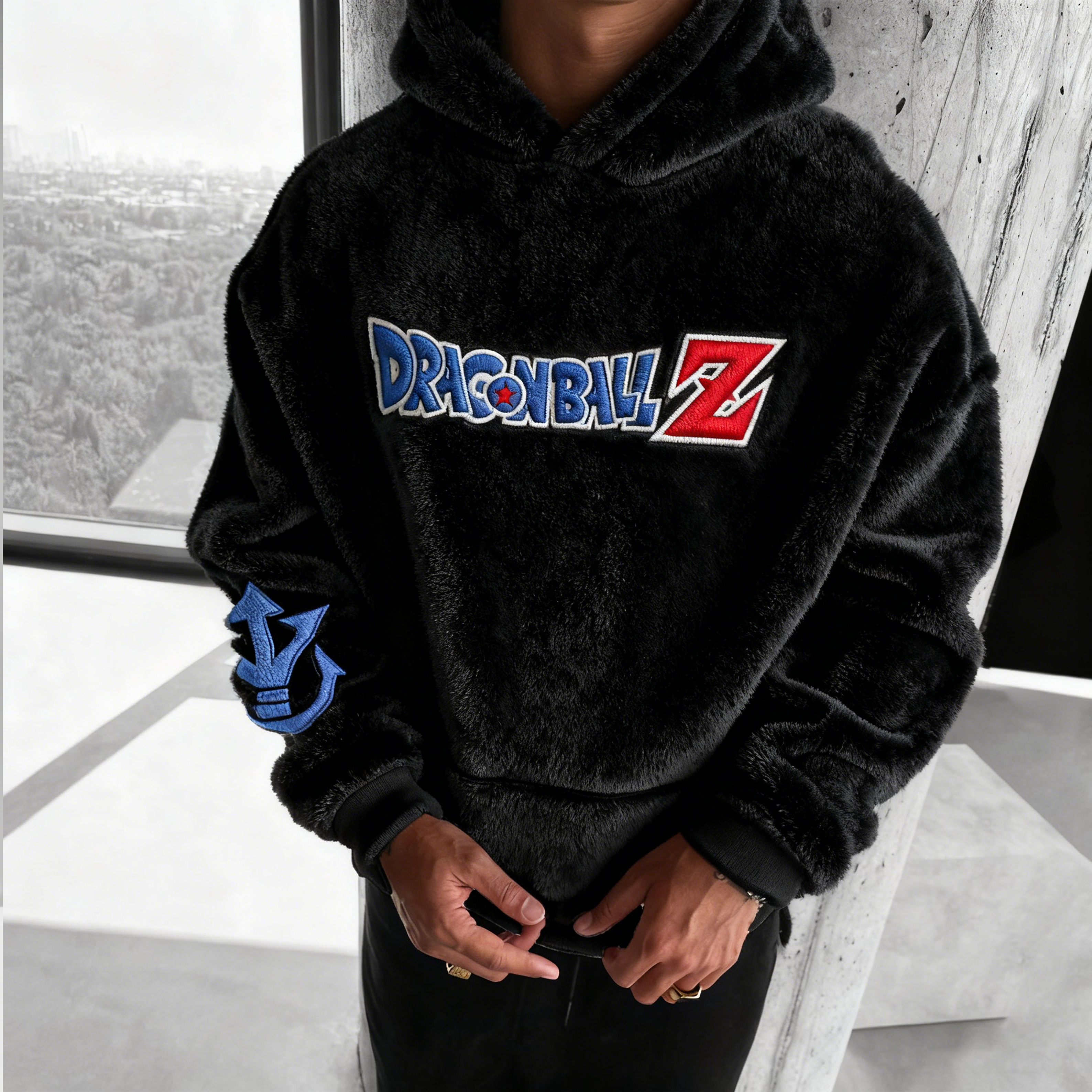 Dragon Ball Color Blocked Plush Hoodie