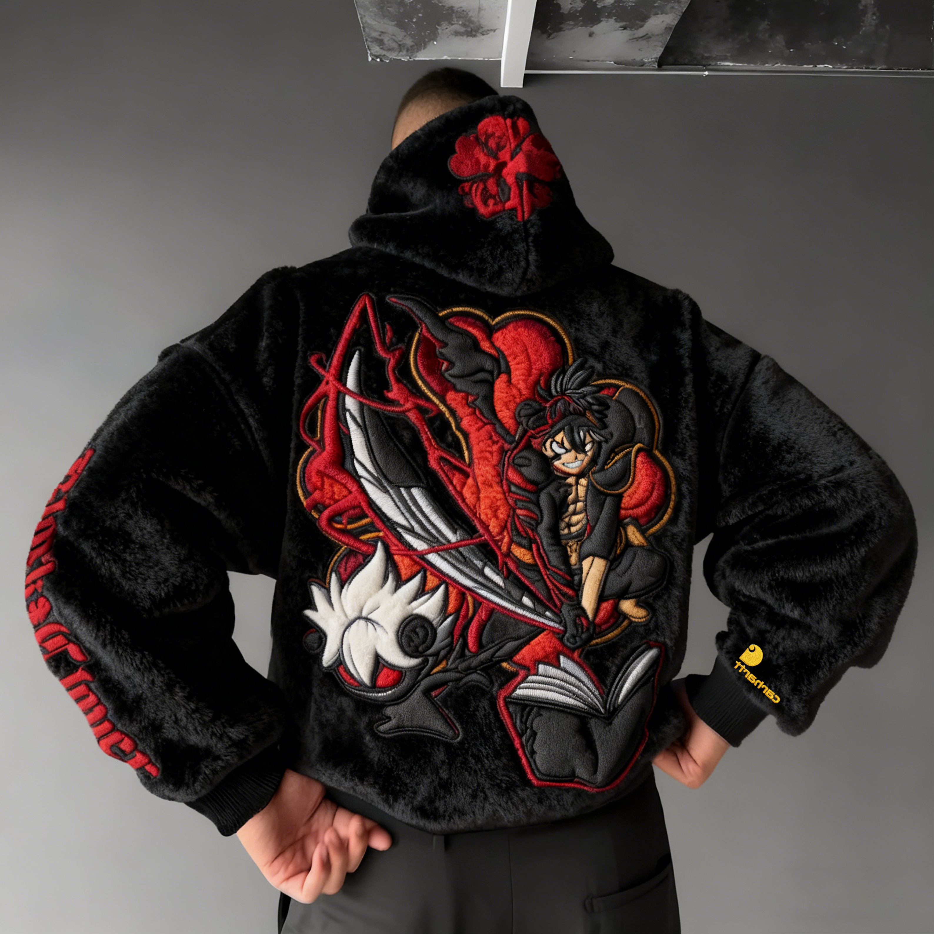 Black Clover Color Blocked Plush Hoodie