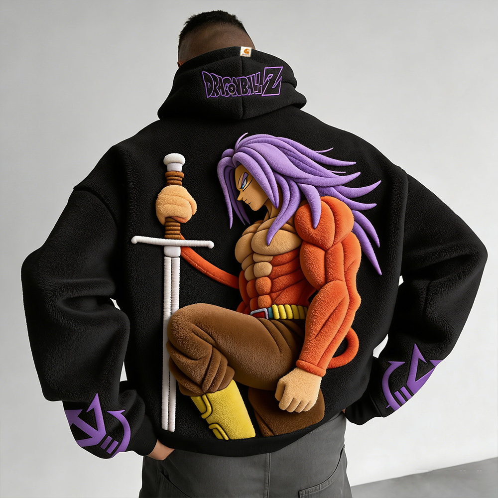 Dragon Ball Color Blocked Plush Hoodie