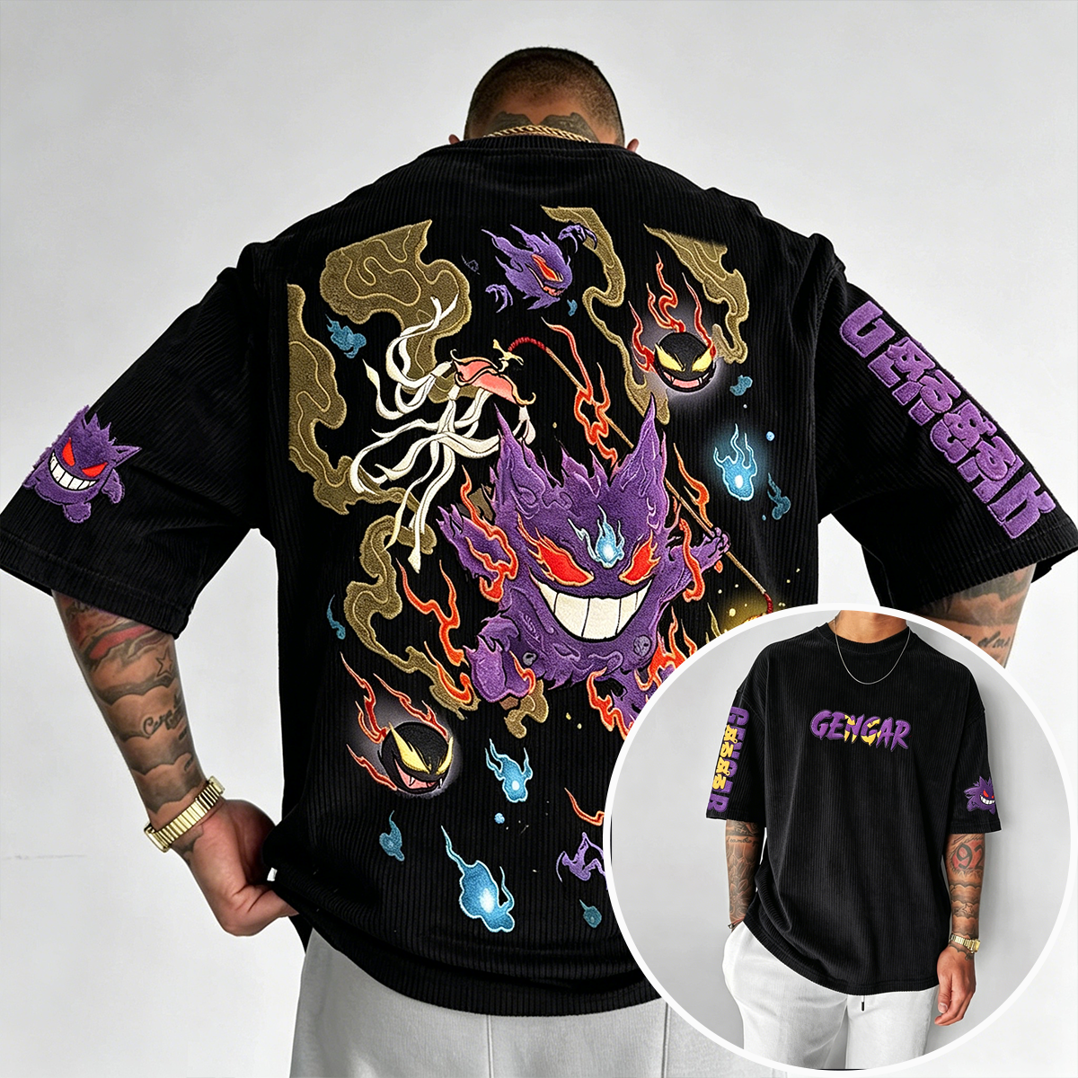 Pokémon Anime-Inspired Vintage Waffle Knit T-Shirt
