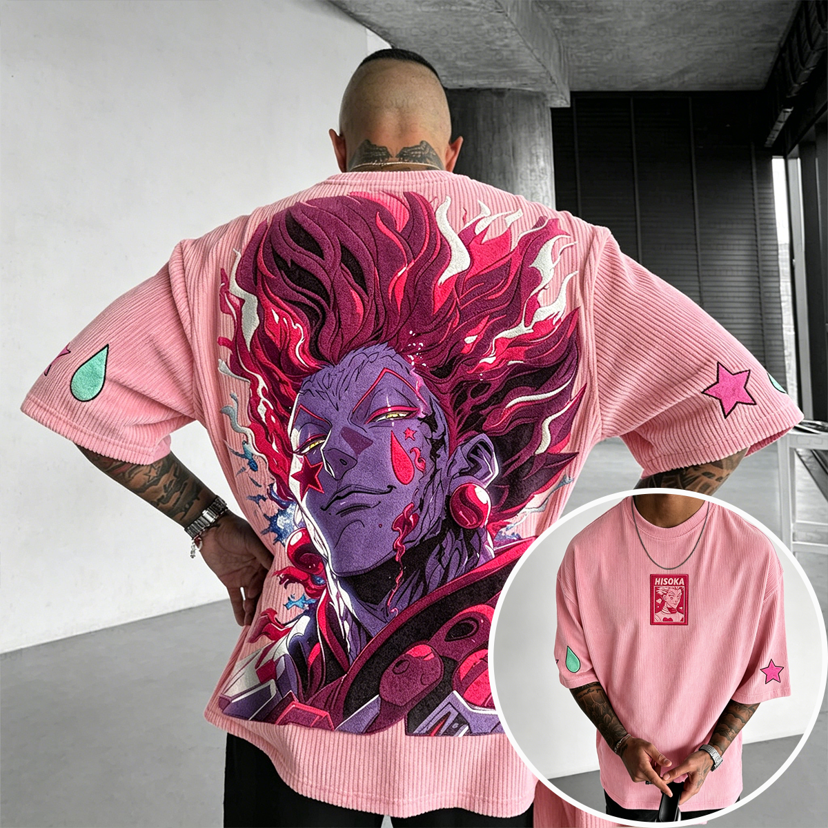 Hunter × Hunter Anime-Inspired Vintage Waffle Knit T-Shirt
