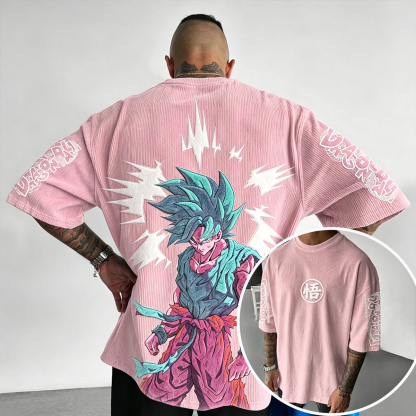 Dragon Ball Anime Vintage Waffle Knit T-Shirt