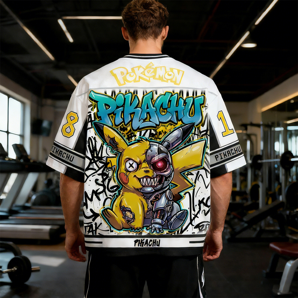 Unisex Anime Retro Mesh Sports Jersey T-Shirt