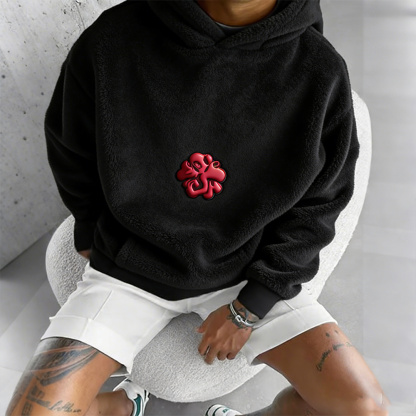 Black Clover Color Blocked Plush Hoodie