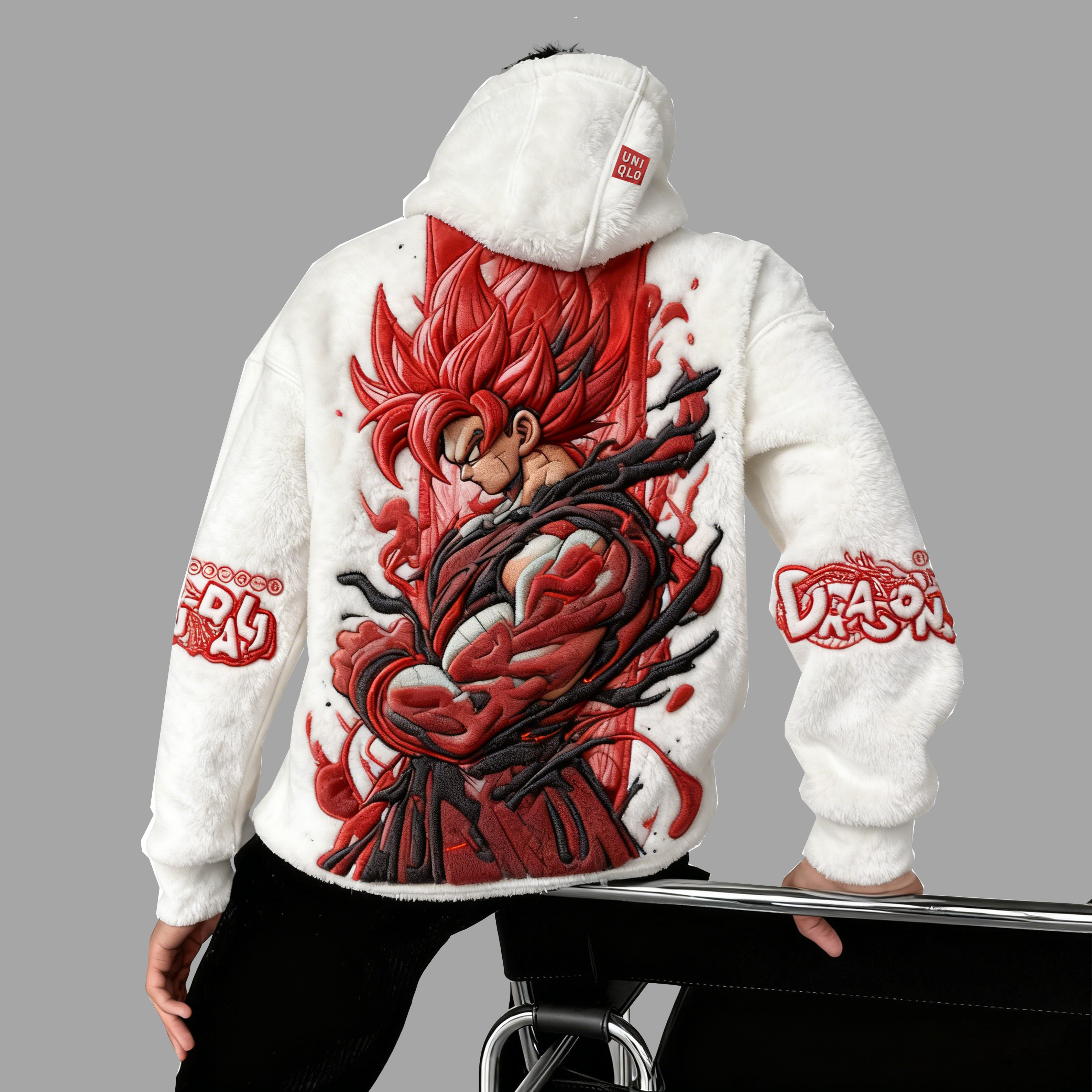 Dragon Ball Color Blocked Plush Hoodie